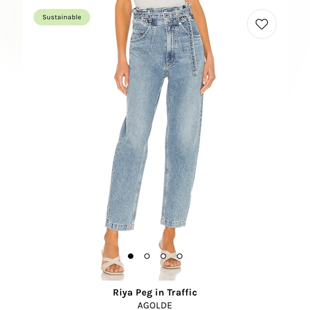 Agolde wide-leg paper-bag jeans, size 26